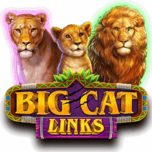 Logo for 'Big Cat Links' game for our June 2026 Freebuy 0 Guaranteed Slots Tournament